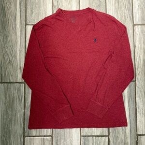 Polo Ralph Lauren Men’s Red Long Sleeve Tee Size Medium